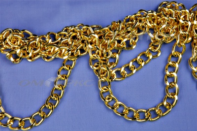 Цепь металл декоративная №11 (17*13) золото (10+/-1 м)  - купить в Липецке. Цена: 1 341.87 руб.