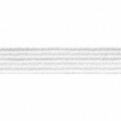 Резиновые нити с текстильным покрытием, шир. 6 мм (182 м/уп), цв.-белый - купить в Липецке. Цена: 705.59 руб.