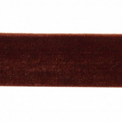 Лента бархатная нейлон, шир.25 мм, (упак. 45,7м), цв.120-шоколад - купить в Липецке. Цена: 981.09 руб.