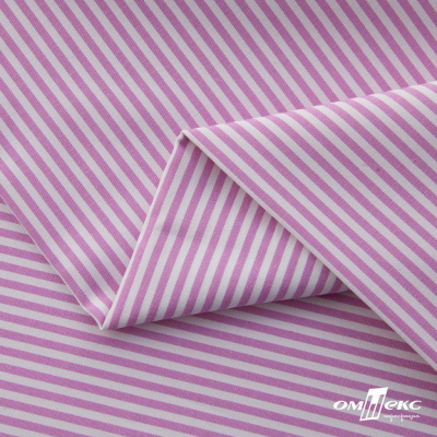 Ткань сорочечная Полоска Кенди, 115 г/м2, 58% пэ,42% хл, шир.150 см, цв.1-розовый, (арт.110) - купить в Липецке. Цена 306.69 руб.