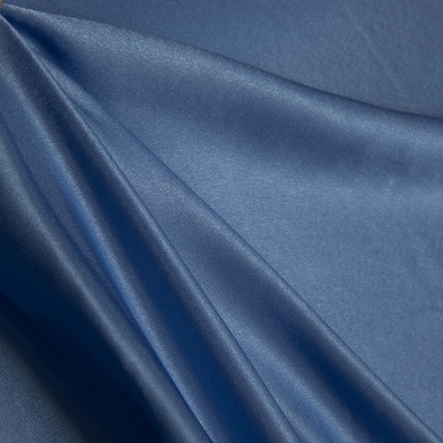 Поли креп-сатин 16-4132, 125 (+/-5) гр/м2, шир.150см, цвет голубой - купить в Липецке. Цена 155.57 руб.