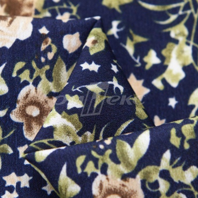 Плательная ткань "Фламенко" 1.1, 80 гр/м2, шир.150 см, принт растительный - купить в Липецке. Цена 241.49 руб.