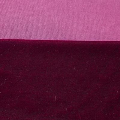 Бархат стрейч №2, 240 гр/м2, шир.160 см, (2,6 м/кг), цвет бордо - купить в Липецке. Цена 740.88 руб.