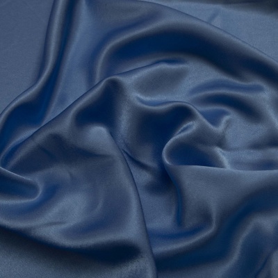 Поли креп-сатин 16-4132, 125 (+/-5) гр/м2, шир.150см, цвет голубой - купить в Липецке. Цена 155.57 руб.