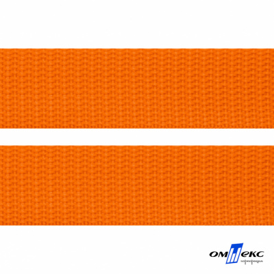 Оранжевый- цв.523 -Текстильная лента-стропа 550 гр/м2 ,100% пэ шир.25 мм (боб.50+/-1 м) - купить в Липецке. Цена: 405.80 руб.