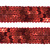 Тесьма с пайетками 3, шир. 20 мм/уп. 25+/-1 м, цвет красный - купить в Липецке. Цена: 778.19 руб.