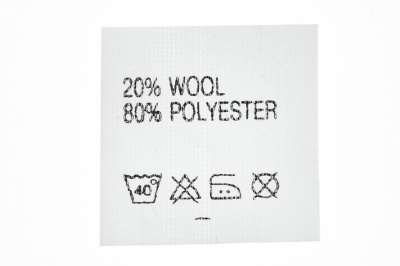 Состав и уход 20% wool 80% poliester - купить в Липецке. Цена: 64.21 руб.