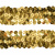 Тесьма с пайетками D16, шир. 30 мм/уп. 25+/-1 м, цвет золото - купить в Липецке. Цена: 1 087.39 руб.