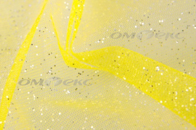 Сетка Глиттер, 40 гр/м2, шир.160см, цвет жёлтый - купить в Липецке. Цена 163.01 руб.