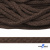 Шнур плетеный d-6 мм, 70% хлопок 30% полиэстер, уп.90+/-1 м, цв.1073-т.коричневый - купить в Липецке. Цена: 594 руб.