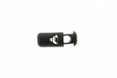 8108 Фиксатор пластиковый "Бочонок", 20х8 мм, цвет чёрный - купить в Липецке. Цена: 1.29 руб.