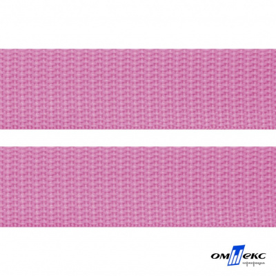 Розовый- цв.513-Текстильная лента-стропа 550 гр/м2 ,100% пэ шир.30 мм (боб.50+/-1 м) - купить в Липецке. Цена: 475.36 руб.