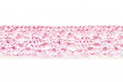 Тесьма кружевная 0621-1607, шир. 15 мм/уп. 20+/-1 м, цвет 096-розовый - купить в Липецке. Цена: 302.42 руб.