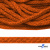 Шнур плетеный d-6 мм, 70% хлопок 30% полиэстер, уп.90+/-1 м, цв.1066-апельсин - купить в Липецке. Цена: 588 руб.