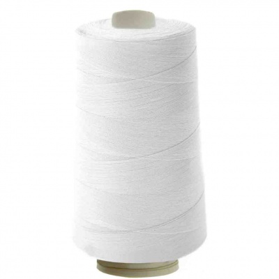 Швейные нитки (армированные) 28S/2, нам. 2 500 м, цвет белый - купить в Липецке. Цена: 148.95 руб.