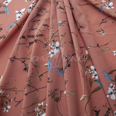 Плательная ткань "Фламенко" 2.1, 80 гр/м2, шир.150 см, принт растительный - купить в Липецке. Цена 311.05 руб.