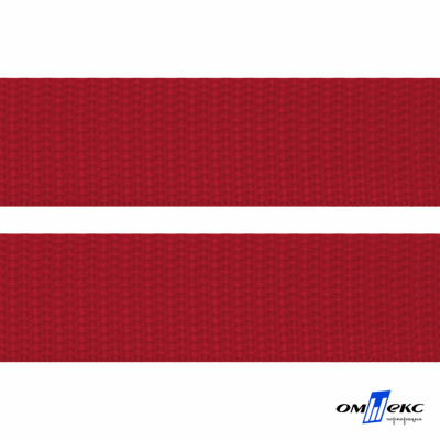 Красный- цв.171 -Текстильная лента-стропа 550 гр/м2 ,100% пэ шир.20 мм (боб.50+/-1 м) - купить в Липецке. Цена: 318.85 руб.
