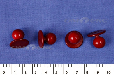 Пуговица поварская "Пукля", 10 мм, цвет красный - купить в Липецке. Цена: 2.28 руб.