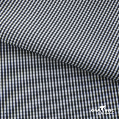 Ткань сорочечная Клетка Виши, 115 г/м2, 58% пэ,42% хл, шир.150 см, цв.6-черный, (арт.111) - купить в Липецке. Цена 306.69 руб.