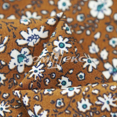 Плательная ткань "Фламенко" 11.1, 80 гр/м2, шир.150 см, принт растительный - купить в Липецке. Цена 239.03 руб.
