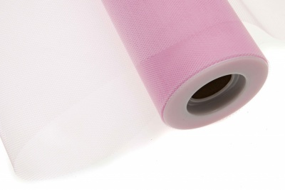 Фатин в шпульках 16-14, 10 гр/м2, шир. 15 см (в нам. 25+/-1 м), цвет розовый - купить в Липецке. Цена: 101.71 руб.