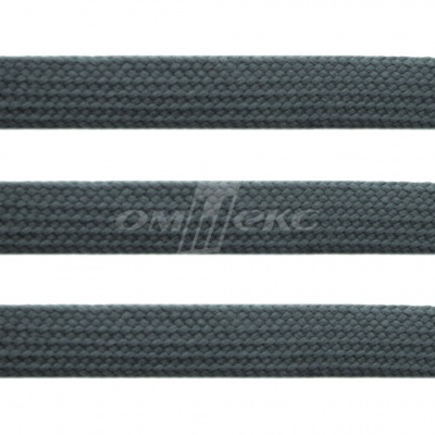 Шнур плетеный (плоский) d-12 мм, (уп.90+/-1м), 100% полиэстер, цв.272 - серый - купить в Липецке. Цена: 8.62 руб.