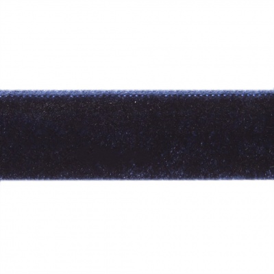 Лента бархатная нейлон, шир.12 мм, (упак. 45,7м), цв.180-т.синий - купить в Липецке. Цена: 411.60 руб.