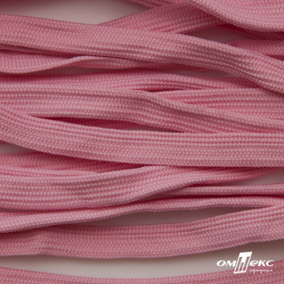 Шнур плетеный (плоский) d-12 мм, (уп.90+/-1м), 100% полиэстер, цв.256 - розовый - купить в Липецке. Цена: 8.62 руб.