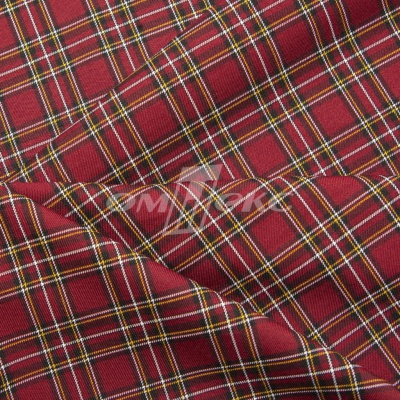 Ткань костюмная клетка 24379 2012, 230 гр/м2, шир.150см, цвет бордовый/бел/жел - купить в Липецке. Цена 539.74 руб.