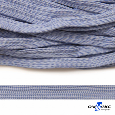 Шнур плетеный (плоский) d-12 мм, (уп.90+/-1м), 100% полиэстер, цв.259 - голубой - купить в Липецке. Цена: 8.62 руб.