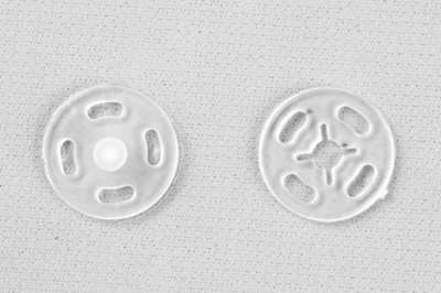 Кнопки пришивные пластиковые 13 мм, блистер 24шт, цв.-прозрачные - купить в Липецке. Цена: 62.27 руб.