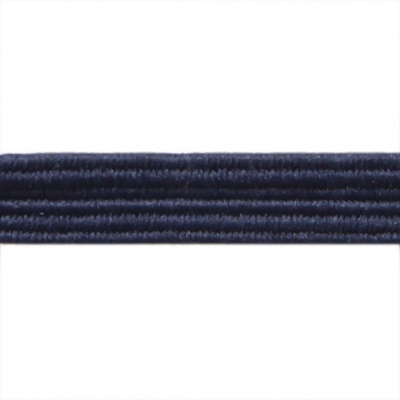Резиновые нити с текстильным покрытием, шир. 6 мм ( упак.30 м/уп), цв.- 117-т.синий - купить в Липецке. Цена: 152.05 руб.