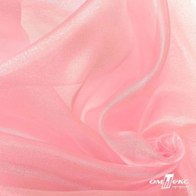 Ткань органза, 100% полиэстр, 28г/м2, шир. 150 см, цв. #47 розовая пудра - купить в Липецке. Цена 86.24 руб.