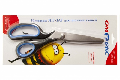 Ножницы арт.0330-6052 "ЗИГ-ЗАГ" 5 мм, для плотных тканей , 9"/ 229 мм - купить в Липецке. Цена: 733.08 руб.
