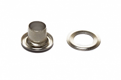 Люверсы металлические "ОмТекс", блочка/кольцо, (4 мм) - цв.никель - купить в Липецке. Цена: 0.24 руб.