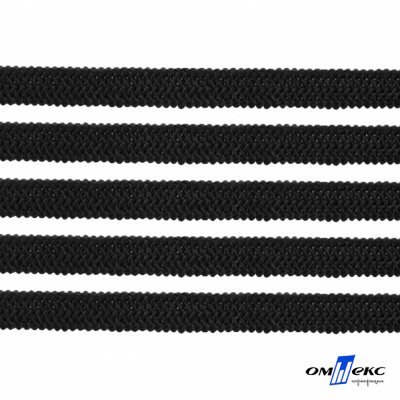 Лента эластичная вязанная (резинка) 4 мм (200+/-1 м) 400 гр/м2 черная бобина "ОМТЕКС" - купить в Липецке. Цена: 1.78 руб.
