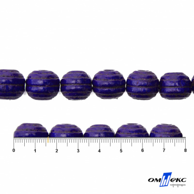 0309-Бусины деревянные "ОмТекс", 16 мм, упак.50+/-3шт, цв.018-фиолет - купить в Липецке. Цена: 62.22 руб.