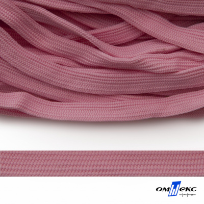 Шнур плетеный (плоский) d-12 мм, (уп.90+/-1м), 100% полиэстер, цв.256 - розовый - купить в Липецке. Цена: 8.62 руб.