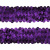 Тесьма с пайетками 12, шир. 30 мм/уп. 25+/-1 м, цвет фиолет - купить в Липецке. Цена: 1 098.48 руб.