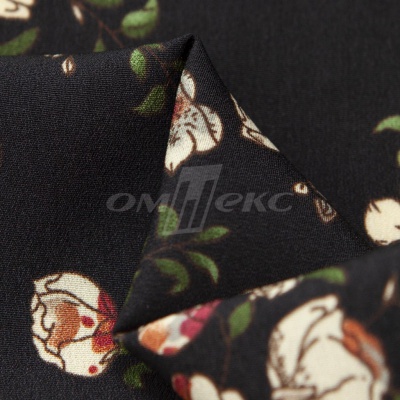 Плательная ткань "Фламенко" 3.1, 80 гр/м2, шир.150 см, принт растительный - купить в Липецке. Цена 239.03 руб.