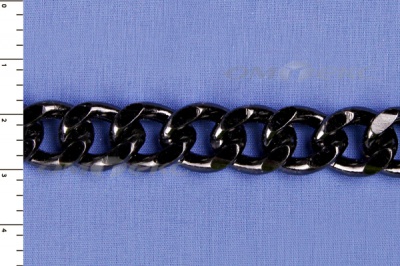 Цепь металл декоративная №9 (13,5*16,5) черная (10+/-1 м)  - купить в Липецке. Цена: 808.92 руб.