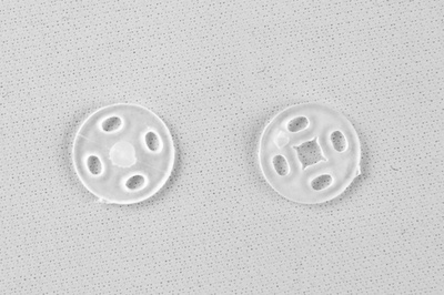 Кнопки пришивные пластиковые 10 мм, блистер 24шт, цв.-прозрачные - купить в Липецке. Цена: 48.41 руб.