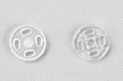 Кнопки пришивные пластиковые 11,5 мм, блистер 24шт, цв.-прозрачные - купить в Липецке. Цена: 59.44 руб.