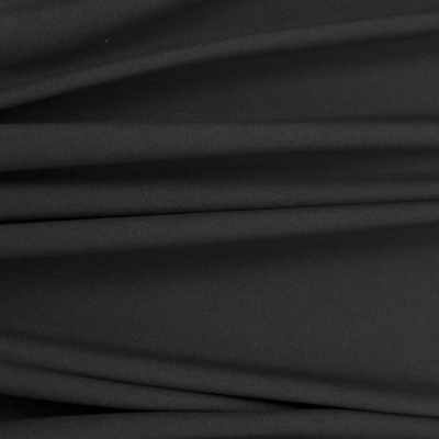 Костюмная ткань с вискозой "Рошель", 250 гр/м2, шир.150см, цвет чёрный - купить в Липецке. Цена 438.12 руб.